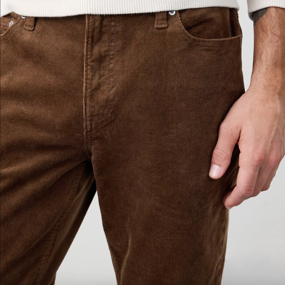Men's Banana Republic Slim Travel Corduroy Pant,31x30, CinnamonSpice (Rust), NWT
